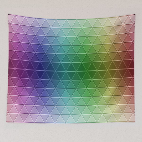 Aperçu de l'œuvre Éclairage arc-en-ciel en verre gravé créée et vendue par Alyxandre.