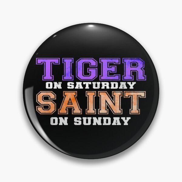 Artikelvorschau, tiger on saturday saint on sunday - football gift entworfen und verkauft von bitcam18.