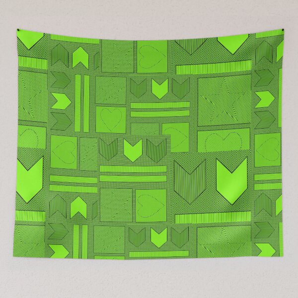 Item preview, Hearts and Stripes (Lime) designed and sold by PositiveWarfare.