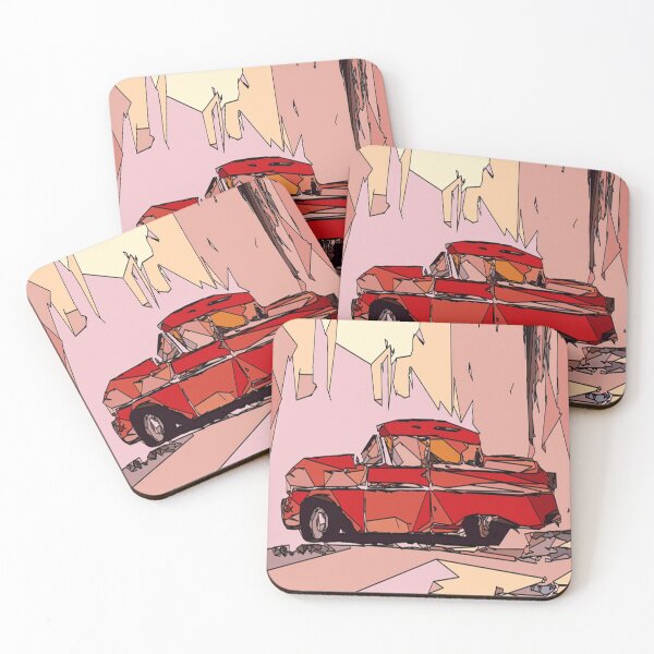 Item preview, red car designed and sold by AndyWorthyArt.