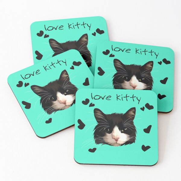 Item preview, Love kitty in colorful pop art designed and sold by FadyaF.