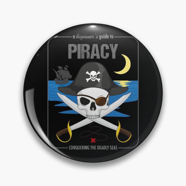 Item preview, A Beginner's Guide To Piracy Scary Pirate Skull And Ship Shirt Gear designed and sold by DynamicDesign.