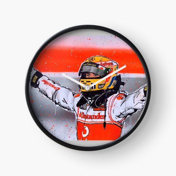 Lewis Hamilton - McLaren F1 graffiti painting by DRAutoArt Clock