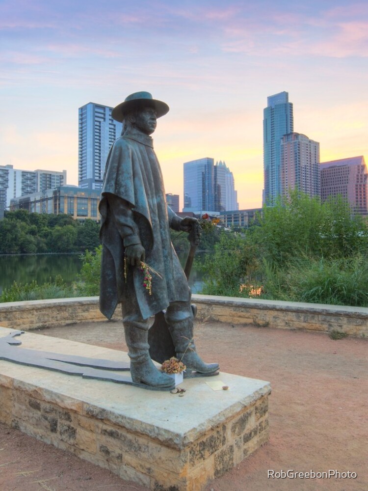 Stevie Ray Vaughan Statue in Austin Texas 1 by RobGreebonPhoto