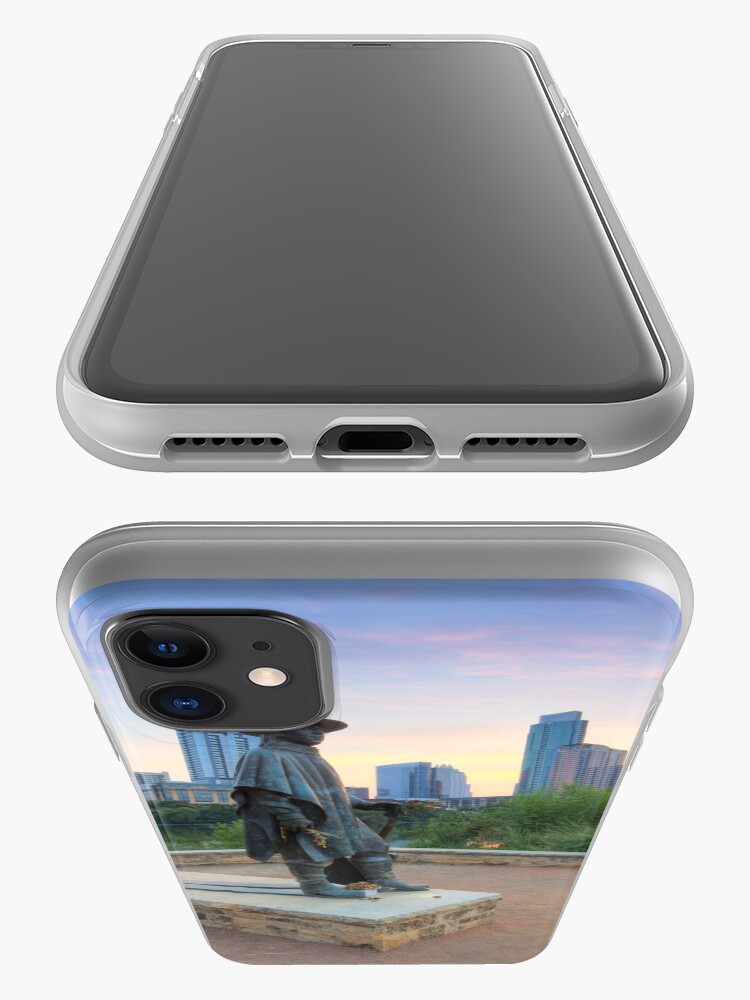 Alternate view of Stevie Ray Vaughan Statue in Austin Texas 1 iPhone Case & Cover