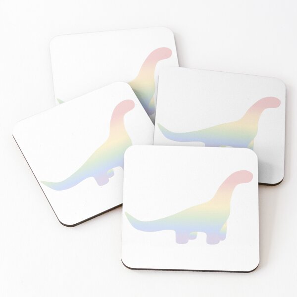 Item preview, Rainbow Pastel Gradient Dinosaur (White Background) designed and sold by elrathia.