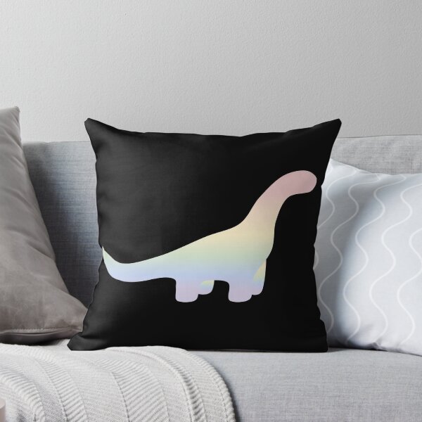 Item preview, Rainbow Pastel Gradient Dinosaur (Black Background) designed and sold by elrathia.