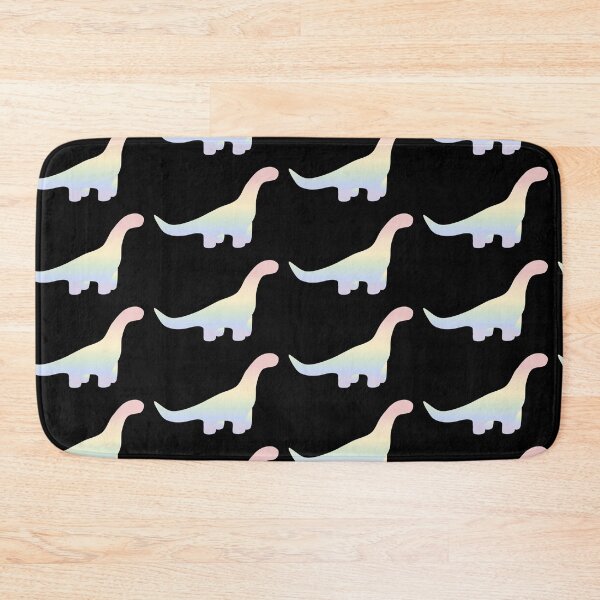 Item preview, Rainbow Pastel Gradient Dinosaur (Black Background) designed and sold by elrathia.