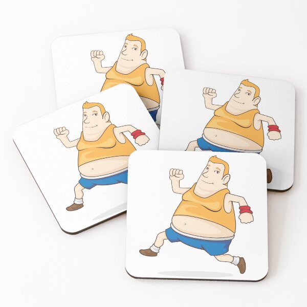 Item preview, Fat man running exercise designed and sold by maipadpro.