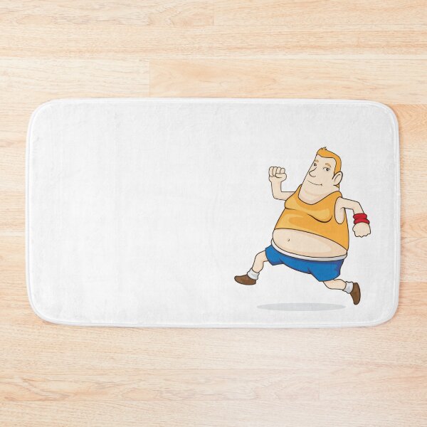 Item preview, Fat man running exercise designed and sold by maipadpro.
