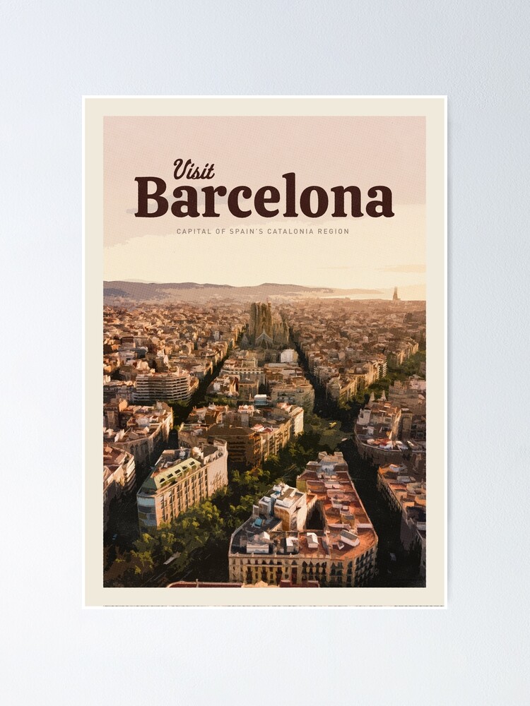 visit barcelona poster