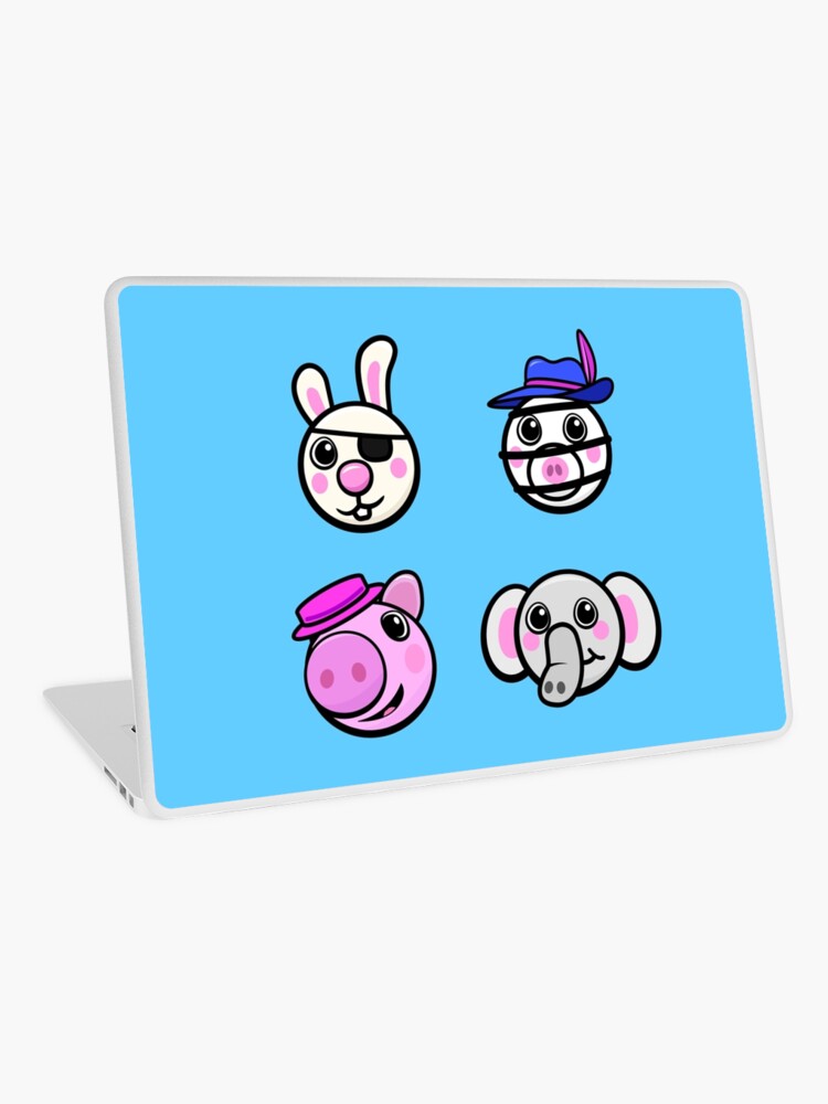 Piggy Friends Cute Character Skins Laptop Skin By Theresthisthing Redbubble - piggy roblox characters cute