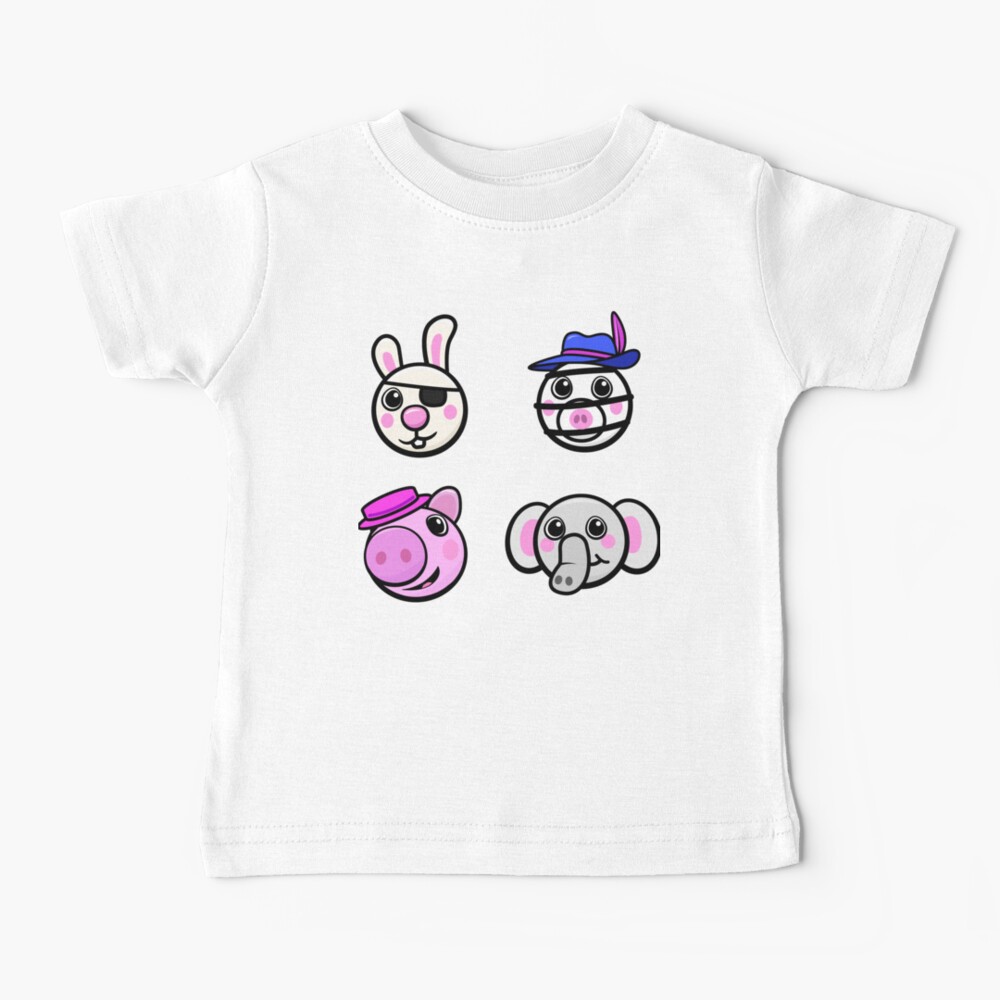 Piggy Friends Cute Character Skins Baby T Shirt By Theresthisthing Redbubble - piggy roblox skins bunny