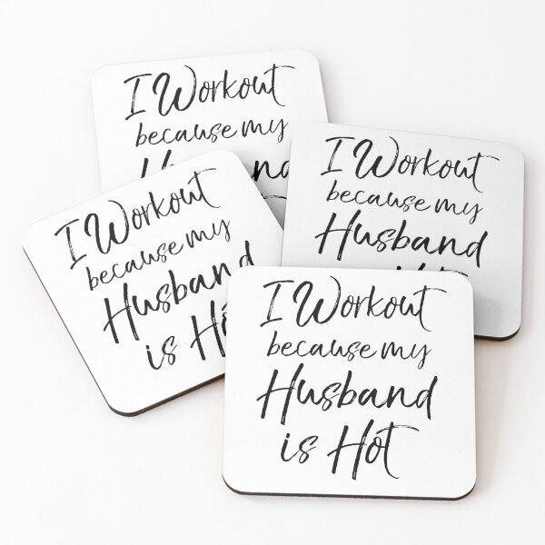 Item preview, I Workout Because My Husband is Hot Funny Workout Quote designed and sold by TNDesignStudio.