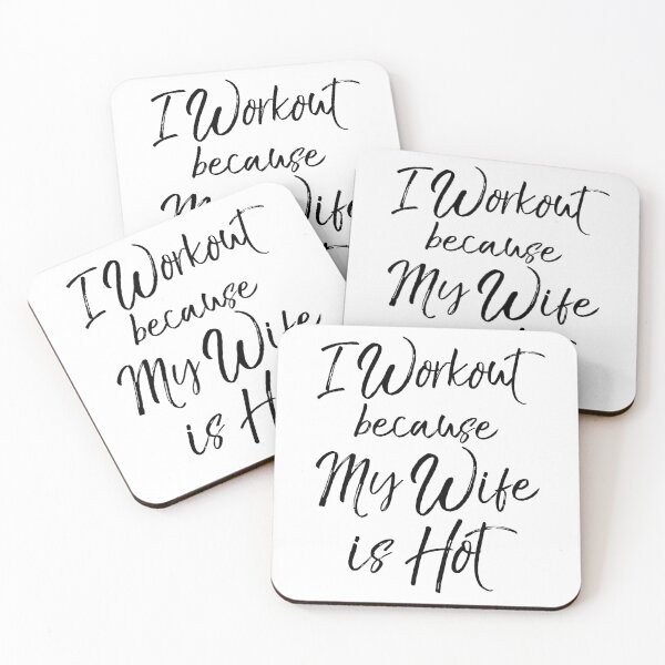 Item preview, I Workout Because My Wife is Hot Funny Workout Quote designed and sold by TNDesignStudio.