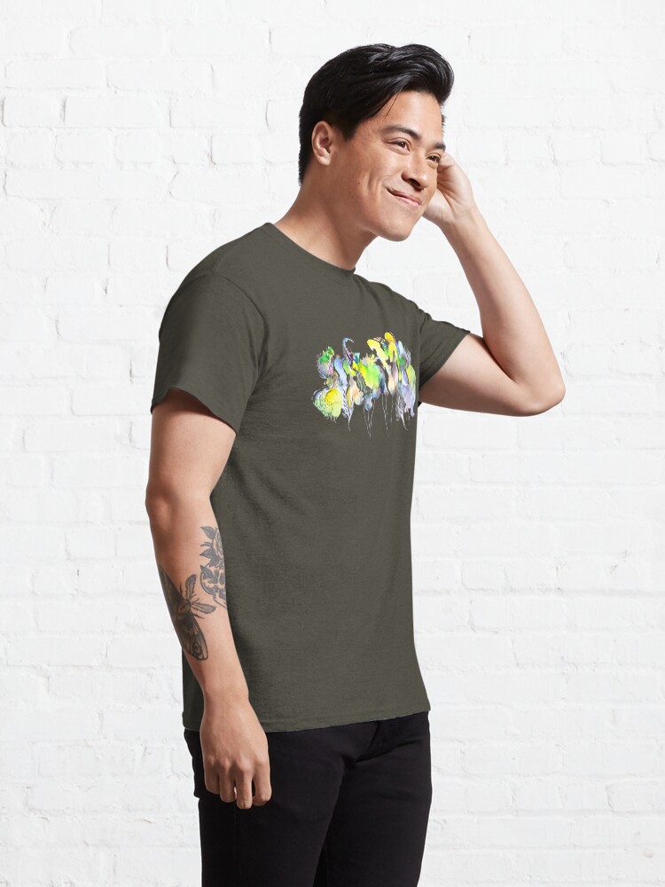 Alternate view of Abstract Blue Birds Classic T-Shirt
