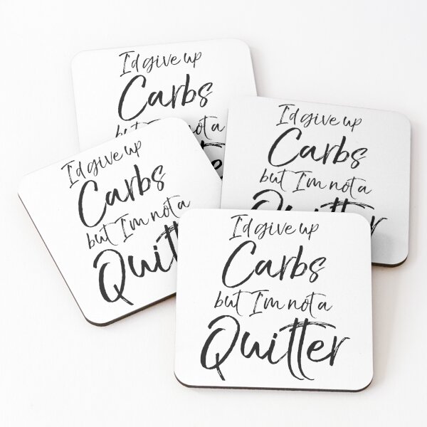 Artikelvorschau, I'd Give Up Carbs but I'm Not a Quitter Funny Workout Quote entworfen und verkauft von TNDesignStudio.