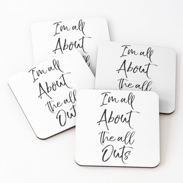 Item preview, I'm All About the All Outs Funny Workout Quote designed and sold by TNDesignStudio.