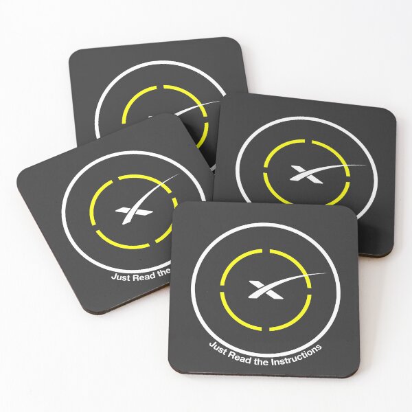 SpaceX - Just Read the Instructions Droneship Coasters (Set of 4)