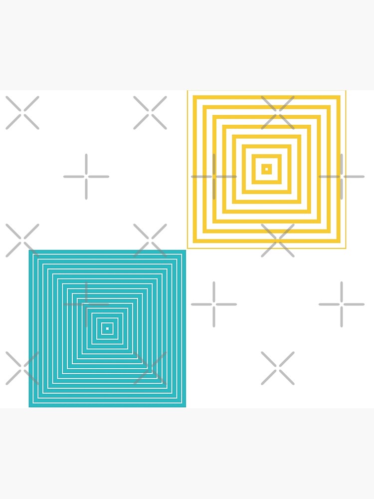 Colour Pop Squares - Turquoise and Yellow by LAEC-Shop