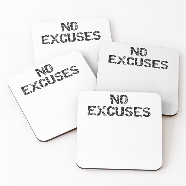 Item preview, Inspirational No Excuses Funny Workout Quote designed and sold by TNDesignStudio.
