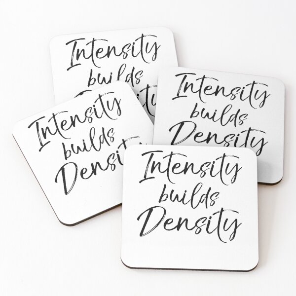 Item preview, Intensity Builds Density Funny Workout Quote designed and sold by TNDesignStudio.