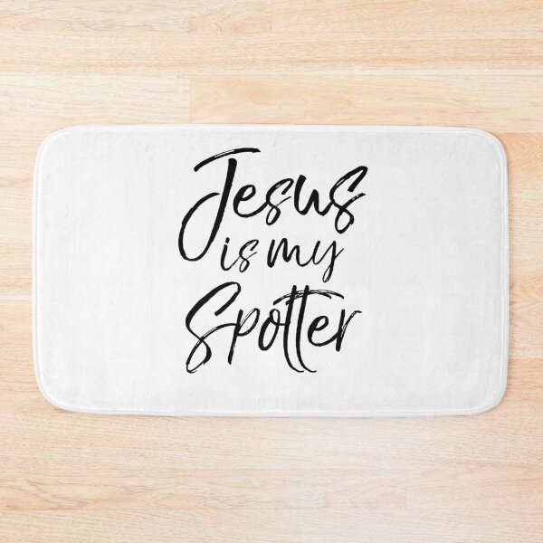 Item preview, Jesus is My Spotter Funny Workout Quote designed and sold by TNDesignStudio.