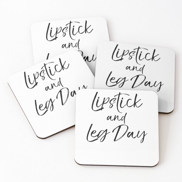 Item preview, Lipstick and Leg Day Funny Workout Quote designed and sold by TNDesignStudio.