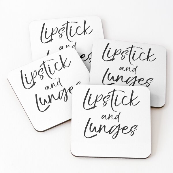 Item preview, Lipstick and Lunges Funny Workout Quote designed and sold by TNDesignStudio.