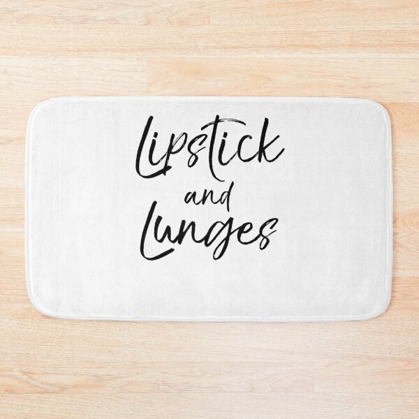 Item preview, Lipstick and Lunges Funny Workout Quote designed and sold by TNDesignStudio.