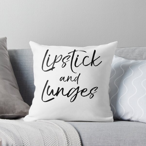 Item preview, Lipstick and Lunges Funny Workout Quote designed and sold by TNDesignStudio.