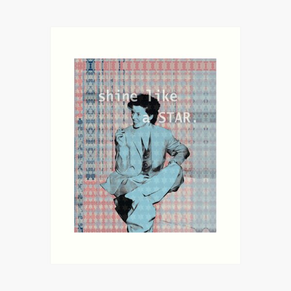 Movie Stars_Katharine Hepburn_Shine Like a Star. Art Print