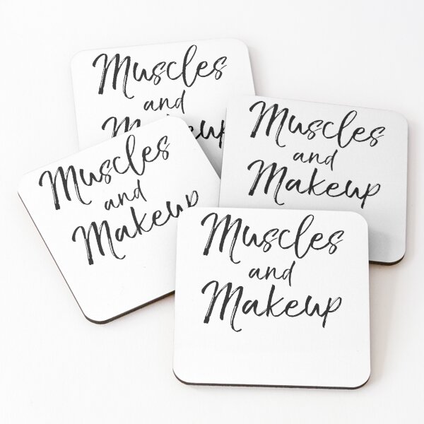 Item preview, Muscles and Makeup Funny Workout Quote designed and sold by TNDesignStudio.