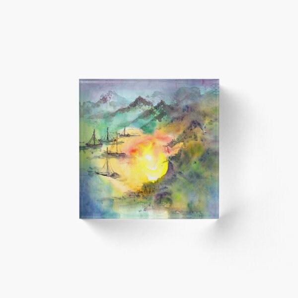 Sailing Home Acrylic Block