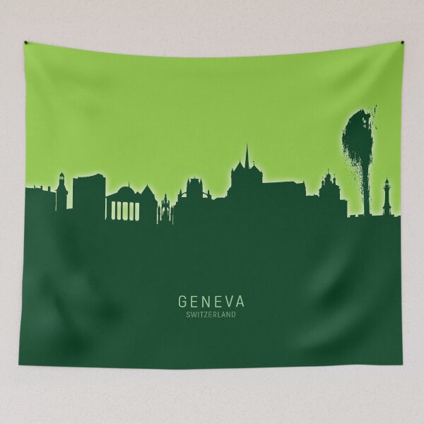 Item preview, Geneva Switzerland Skyline designed and sold by ArtPrints.