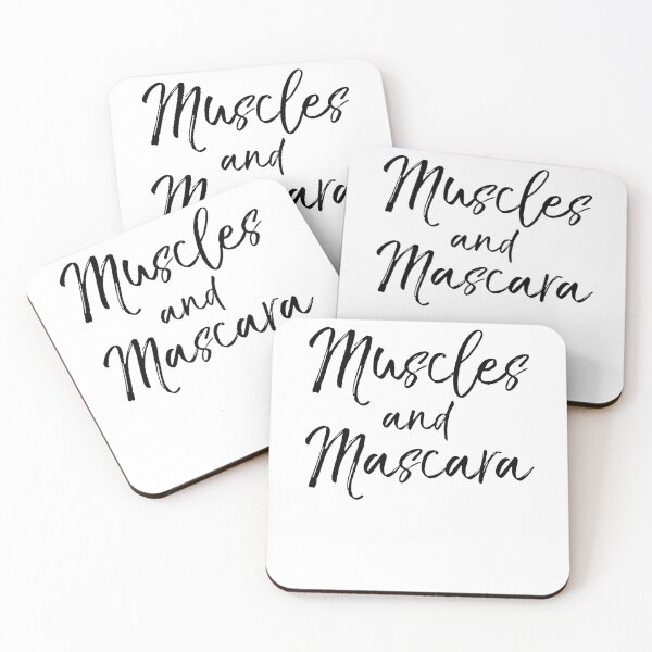 Item preview, Muscles and Mascara Funny Workout Quote designed and sold by TNDesignStudio.