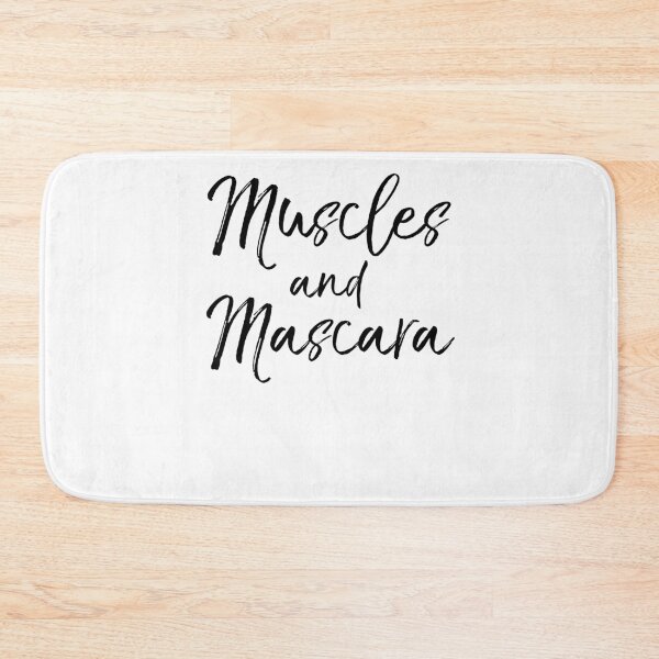 Item preview, Muscles and Mascara Funny Workout Quote designed and sold by TNDesignStudio.