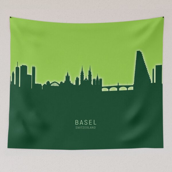 Item preview, Basel Switzerland Skyline designed and sold by ArtPrints.