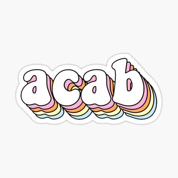 Paper 8x4 Funny Sarcastic Bumper Sticker TikTok Trend ACAB BLM ACAB All