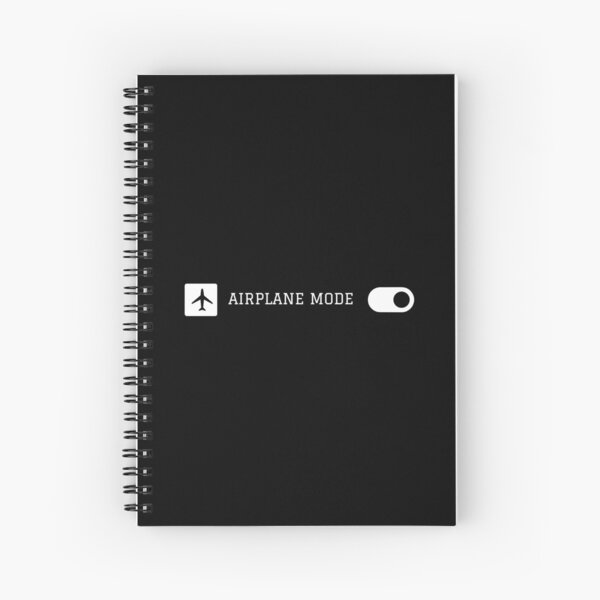 Airplane Mode Spiral Notebooks Redbubble - roblox id code for airplane mode