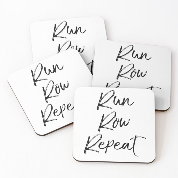 Item preview, Run Row Repeat Funny Workout Quote designed and sold by TNDesignStudio.