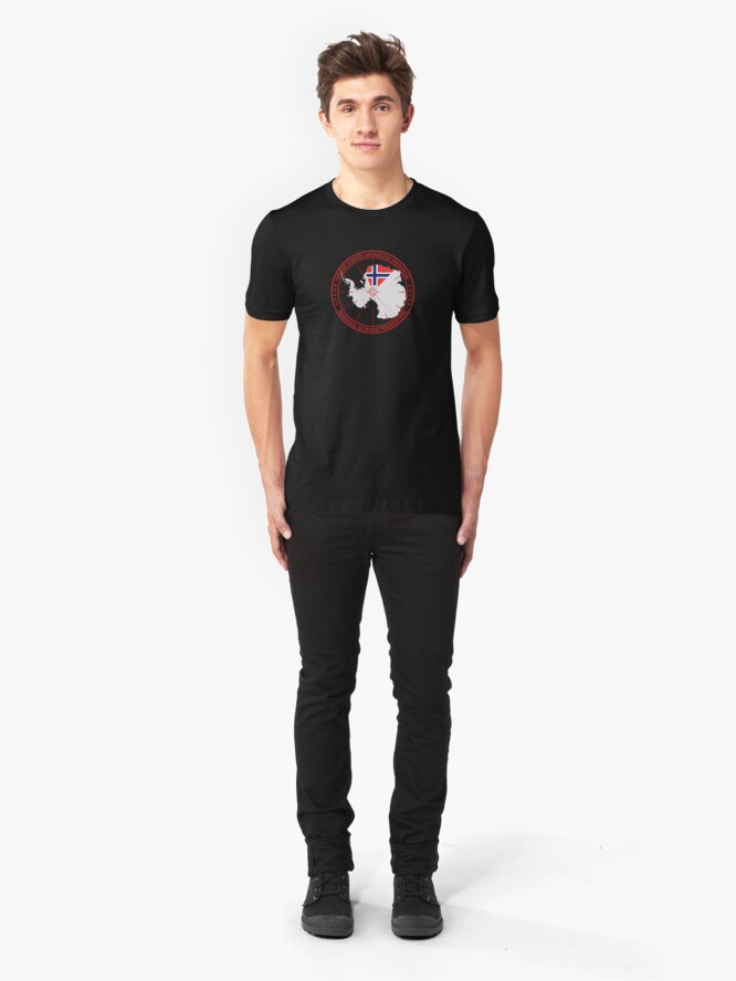 Alternate view of ANTARCTICA - USA/Norway Slim Fit T-Shirt