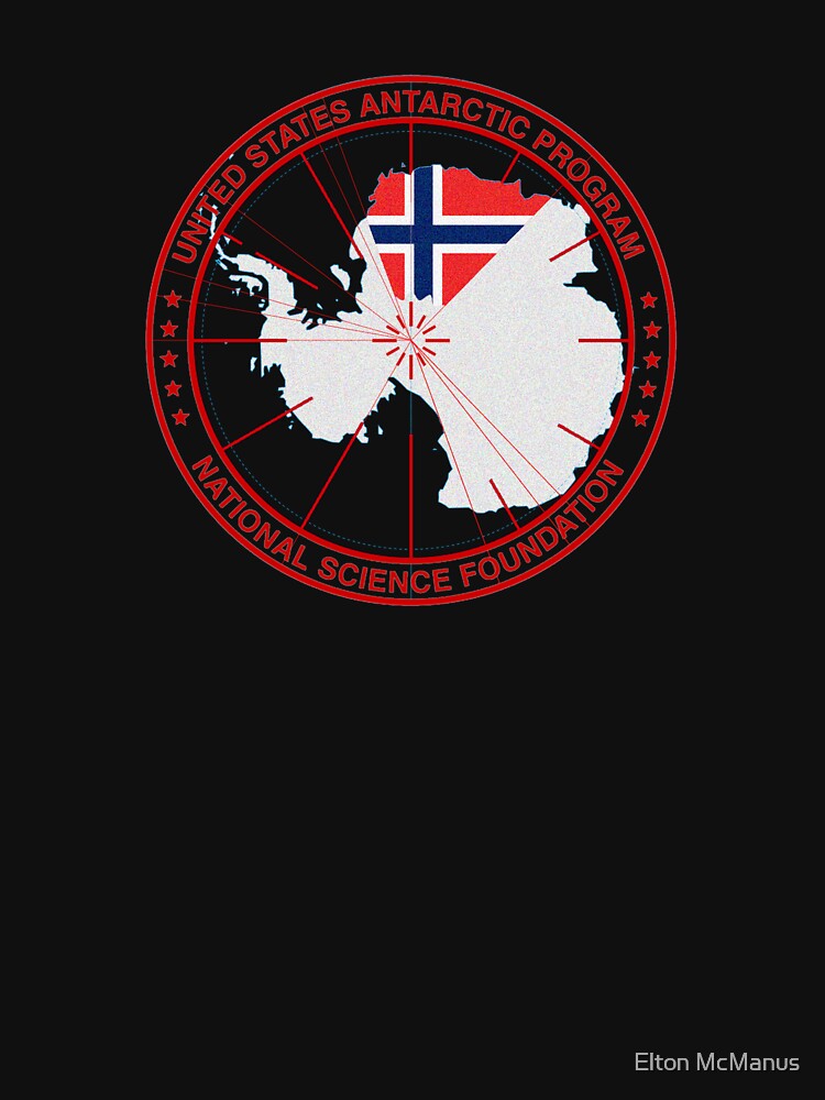 Thumbnail 7 of 7, Essential T-Shirt, ANTARCTICA - USA/Norway designed and sold by Elton McManus.