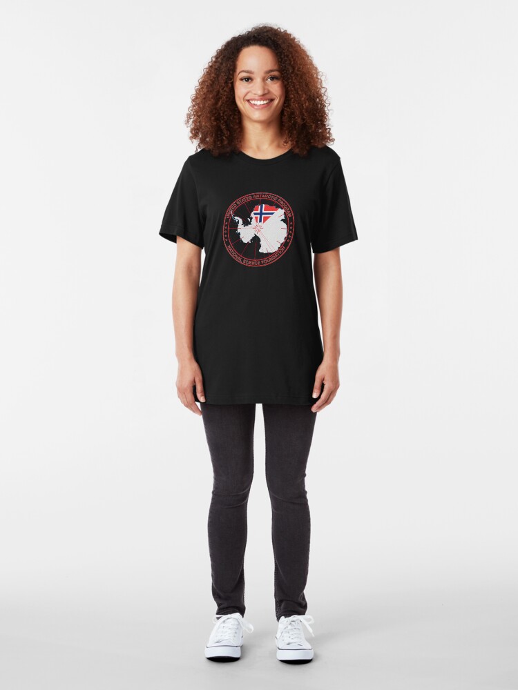 Alternate view of ANTARCTICA - USA/Norway Slim Fit T-Shirt