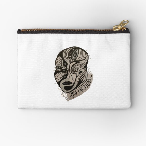 Mr. Dysfunctional Face Melt Zipper Pouch