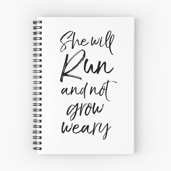 Artikelvorschau, She Will Run and Not Grow Weary Funny Workout Quote entworfen und verkauft von TNDesignStudio.