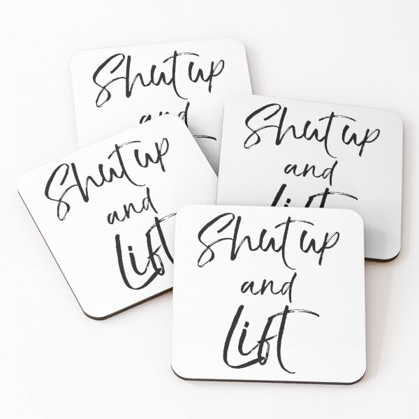 Artikelvorschau, Shut up and Lift Funny Workout Quote entworfen und verkauft von TNDesignStudio.