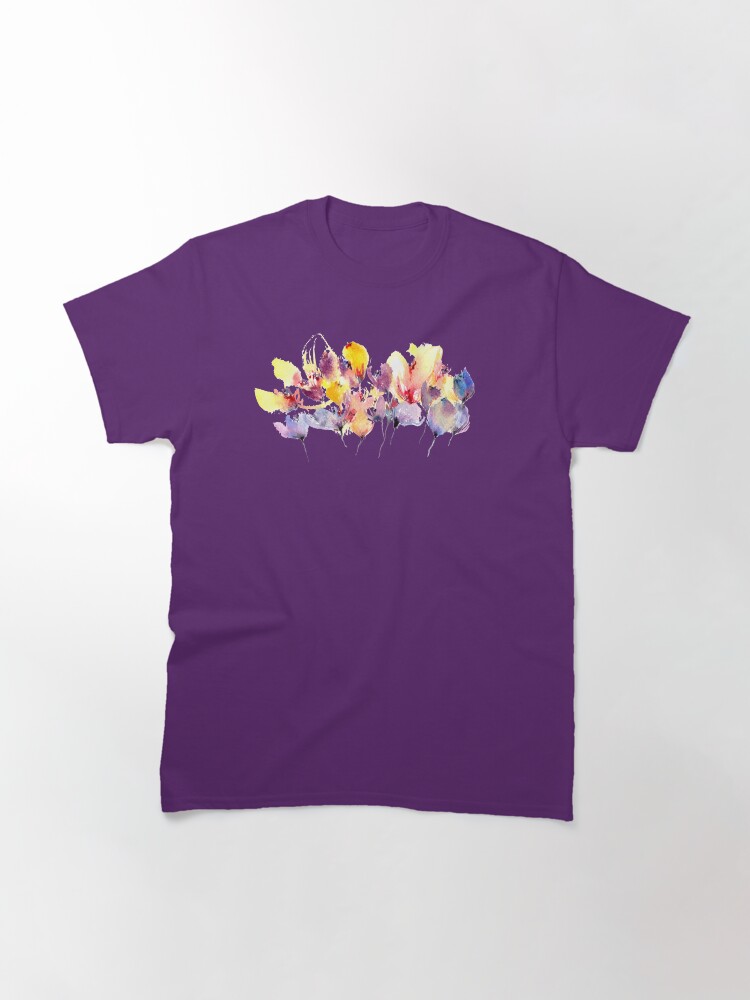 Alternate view of Wild Flowers - Yellow and Purple Classic T-Shirt