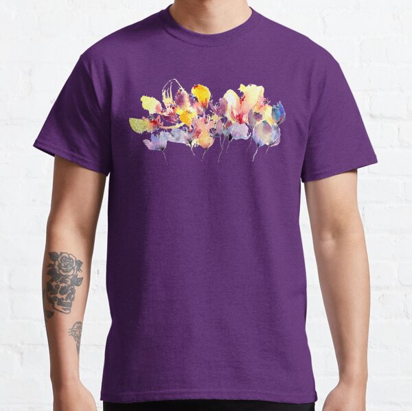 Wild Flowers - Yellow and Purple Classic T-Shirt