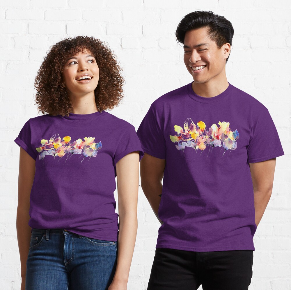 Wild Flowers - Yellow and Purple Classic T-Shirt
